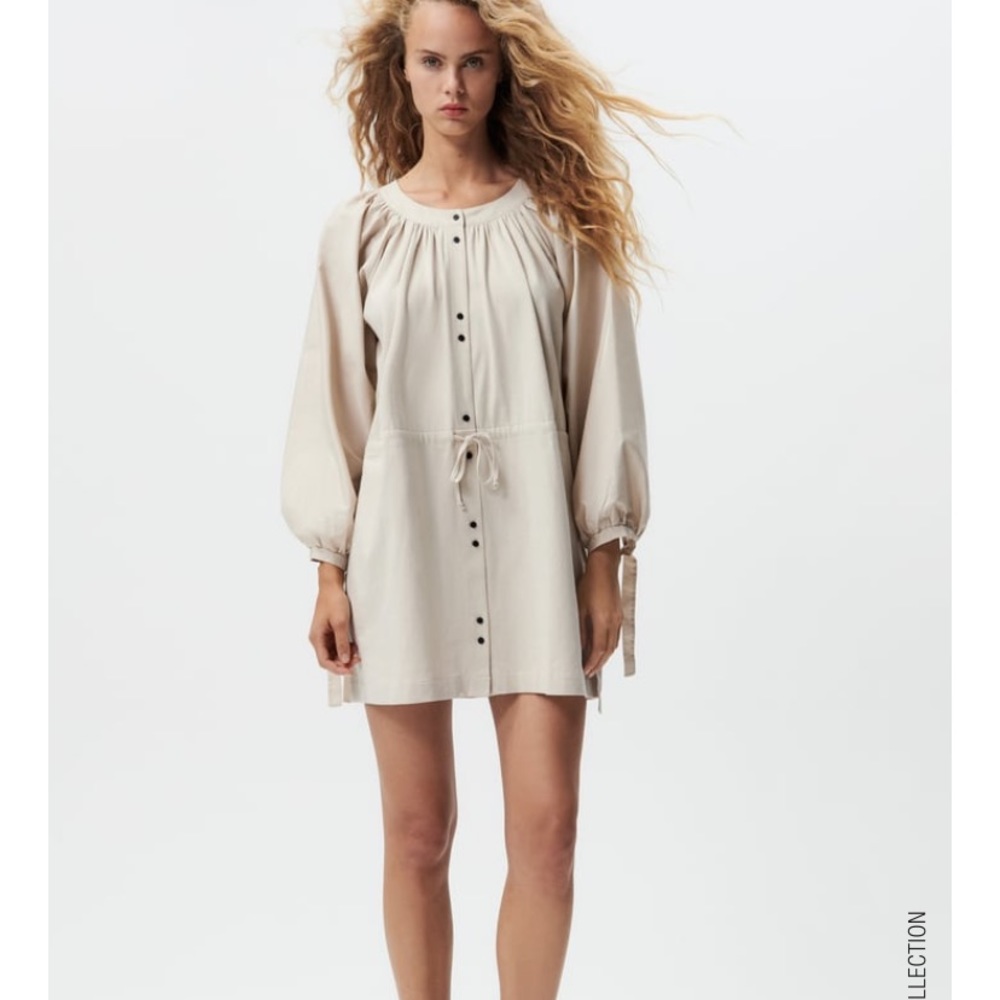 Zara COMBINED DRESS WITH BUTTONS
